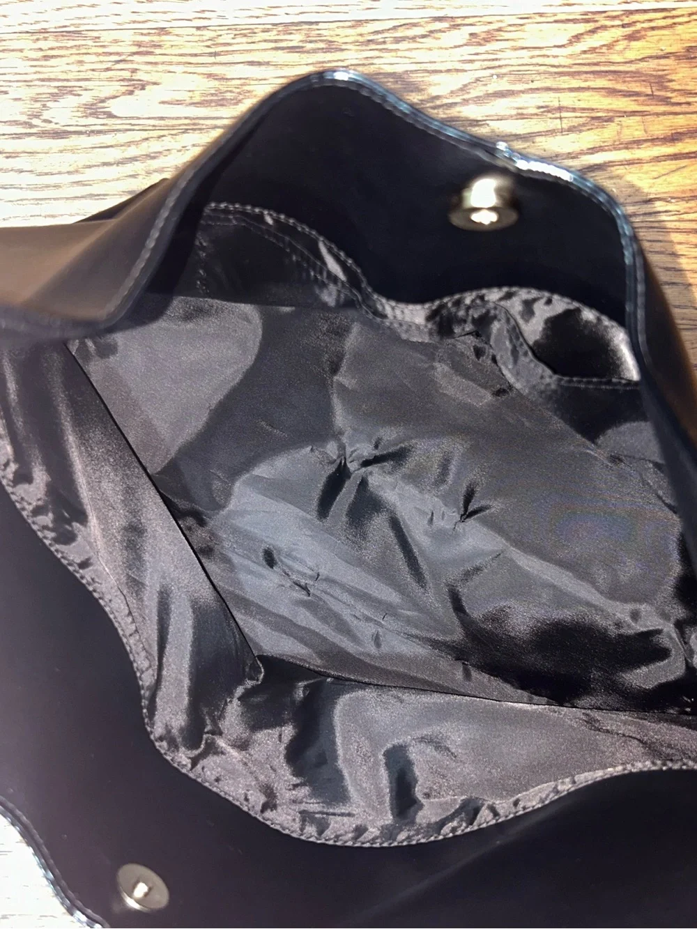 Victoria’s Secret Black Hobo Tote Shoulder Bag Faux Leather Large
